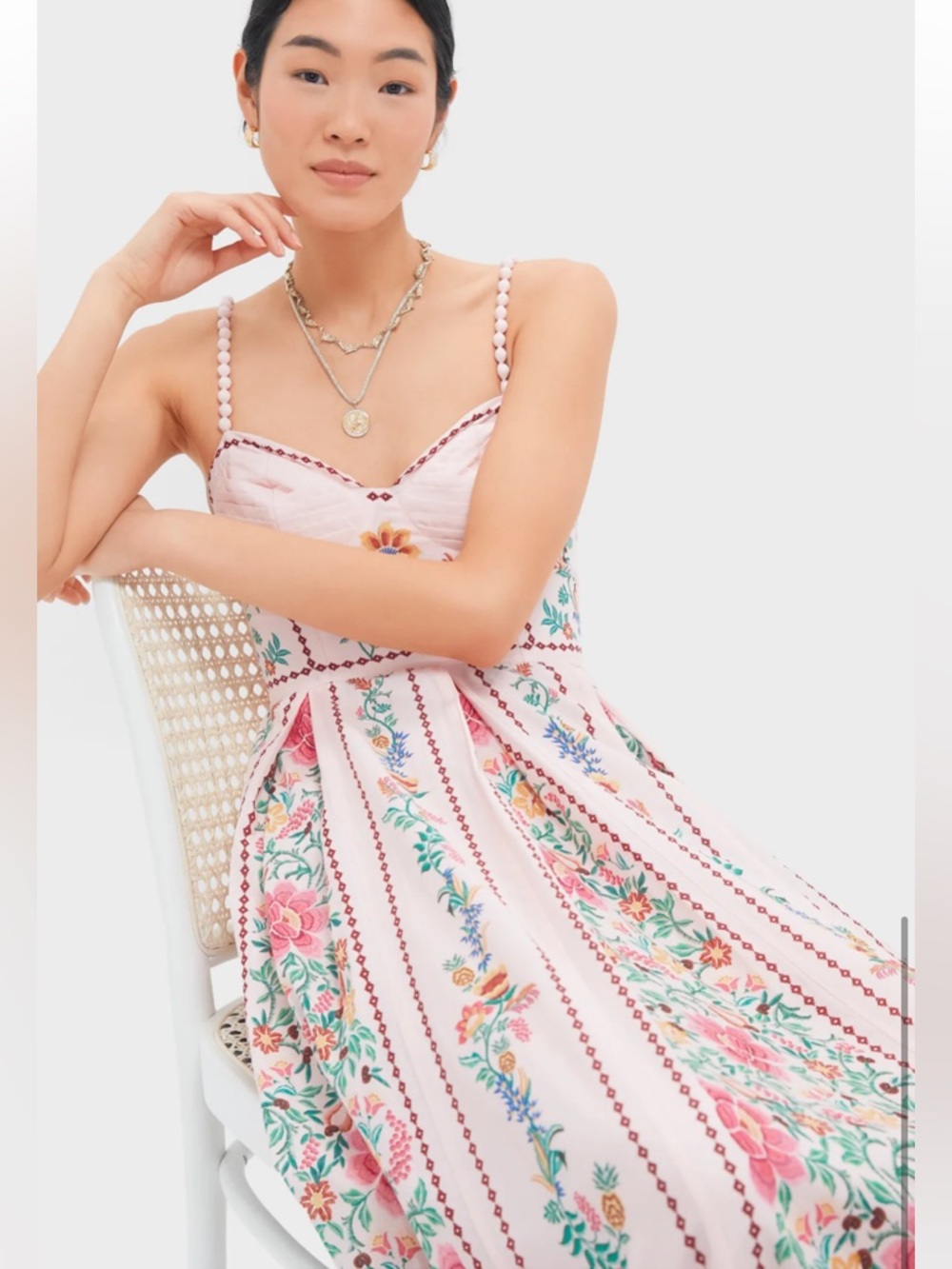 Farm Rio Delicate Forest Pink Maxi Dress - Picture 6 of 16